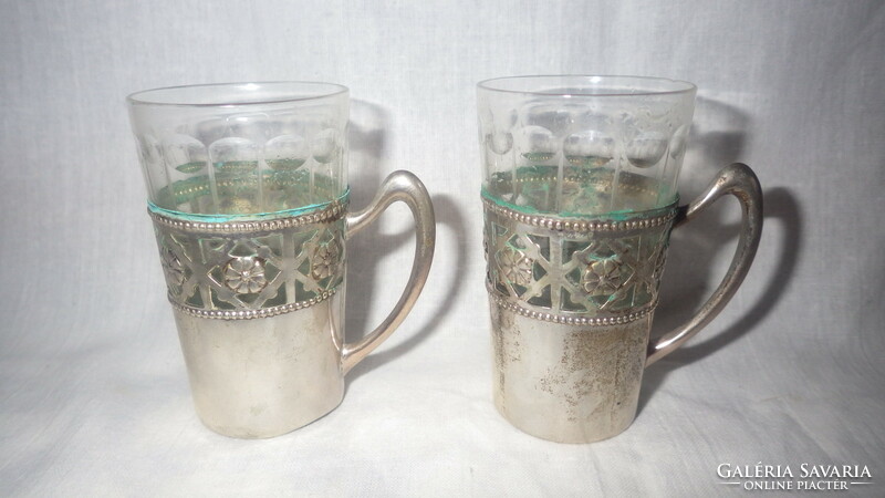 800-as ezüst régi pohár pár
