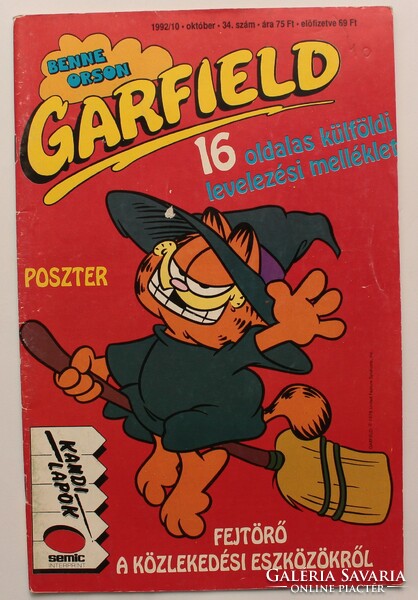 Garfield comic 1992/10 34. Number
