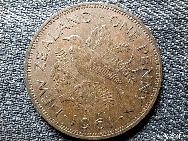 New Zealand ii. Elizabeth 1 penny 1961 (id49269)