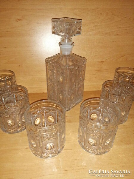 Whiskey glass set, set 1 pourer with 6 glasses (34/d)