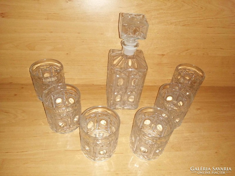 Whiskey glass set, set 1 pourer with 6 glasses (34/d)