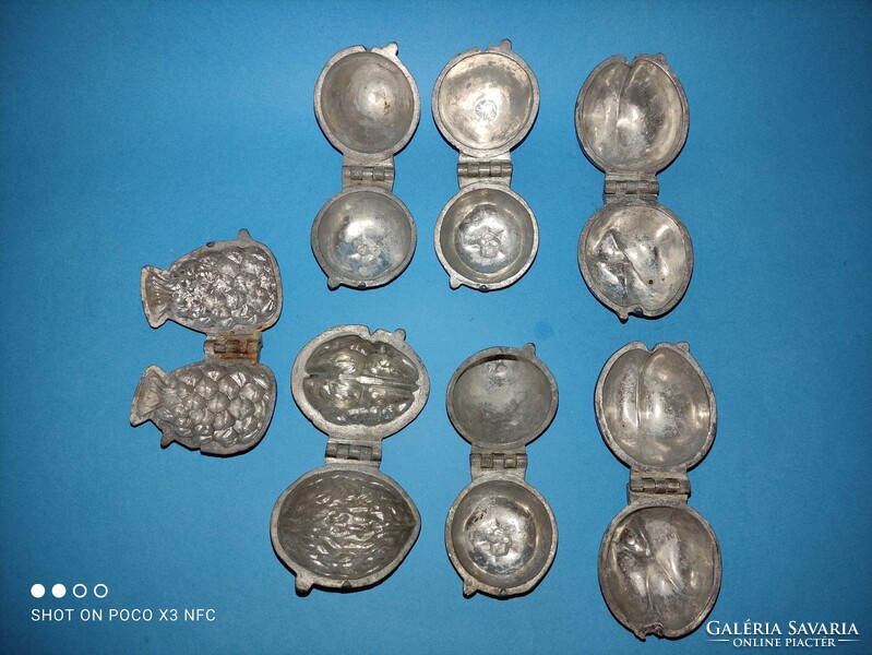 Antique metal pewter ice cream mold butter mold kitchen mold pattern