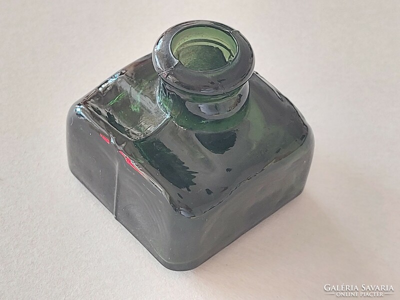 Régi tintásüveg zöld tintatartó palack
