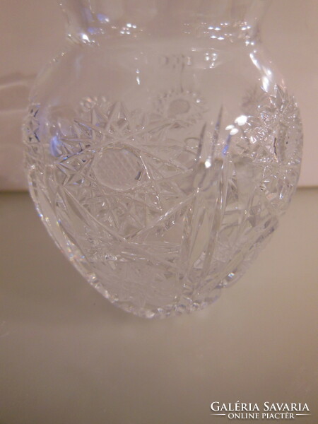 Vase - lead crystal - 10 x 8 cm - thick - heavy - Austrian - flawless
