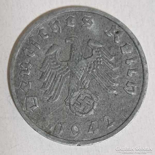 Német Harmadik Birodalom 1942. 1 reichspfennig horogkereszttel . (56)