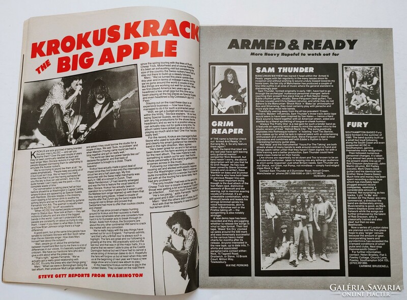 Kerrang magazin 82/9/9 Ozzy Fastway Hendrix Krokus Petty Magnum Rush Gillan Spider