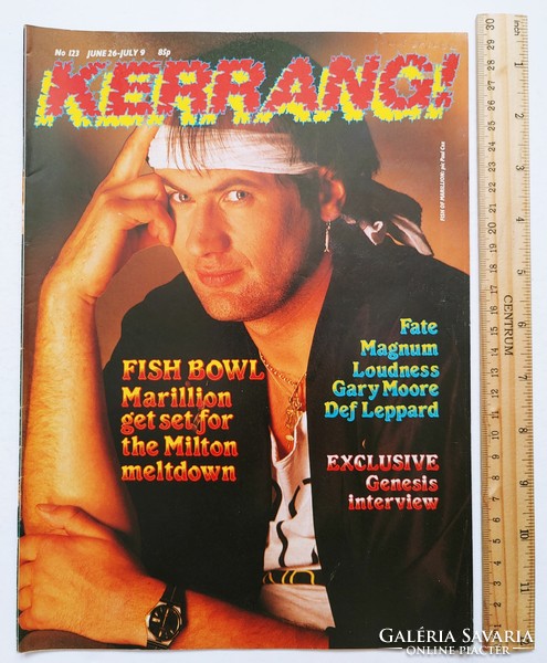 Kerrang magazin 86/6/26 Marillion Genesis Def Leppard Gary Moore Kelly Johnson Magnum Fate Loudness