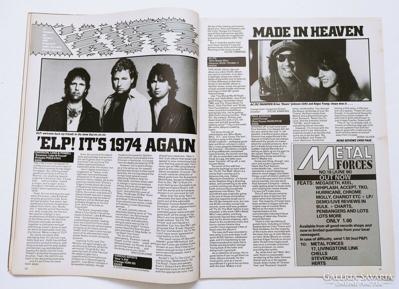 Kerrang magazine 86/6/12 queensryche saxon poison anthrax keel 38 special sabbath thunderstick