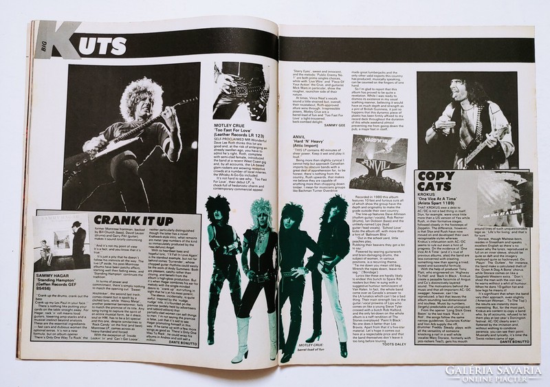 Kerrang magazine 82/2/25 meat loaf crocus iron maiden hagar mötley crüe blackfoot queen acdc zz top