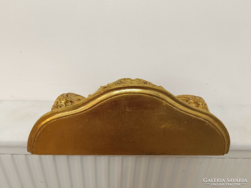 Antik konzol kis asztal barokk forma öntvény polc arany színű 220 7662