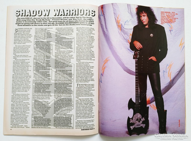 Kerrang magazin 89/8/12 Kiss Alice Cooper Rage Princess Pang Leeway Wolfsbane Vain Mötley Anthrax