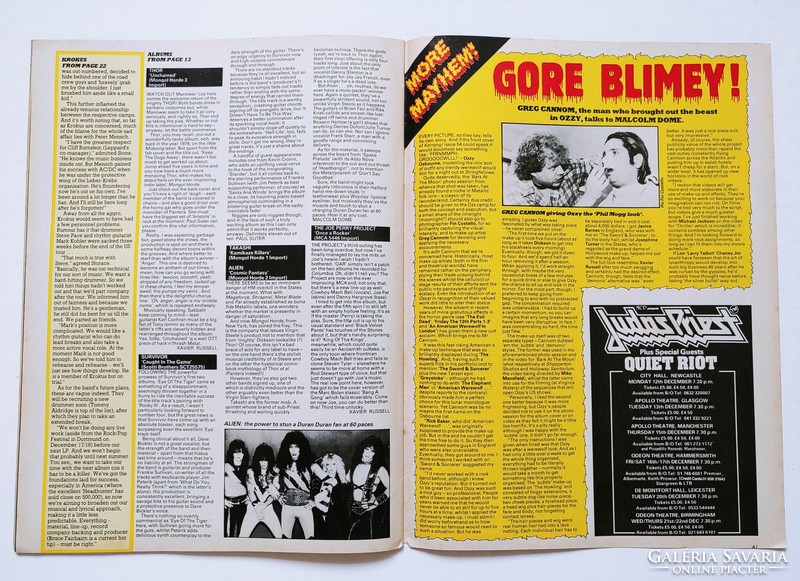 Kerrang magazin 83/12/1 Def Leppard Krokus Paul Rodgers Yes Pallas Dio Judas Priest Ozzy Marillion