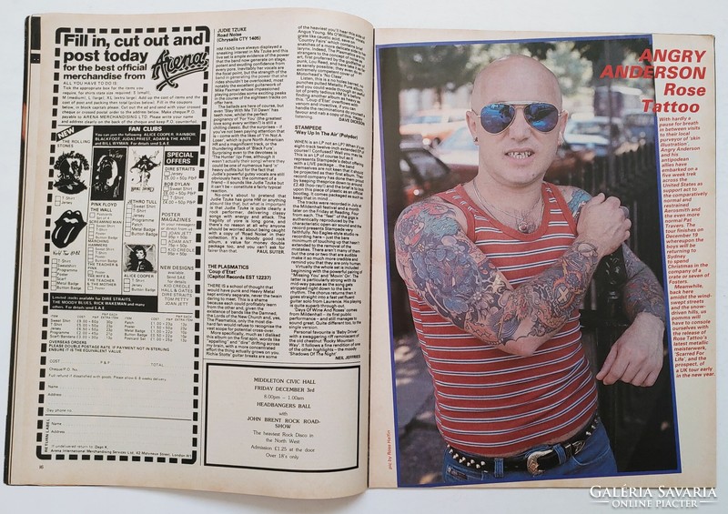 Kerrang magazine 82/12/2 whitesnake petty kiss slade rose tattoo mötley crüe led zeppelin ax