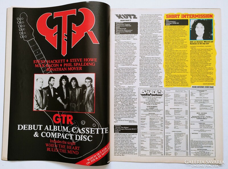 Kerrang magazin 86/7/10 Zodiac Mindwarp GTR Heart Craaft Judas Priest Gillan Anthrax Sam Fox Fiona