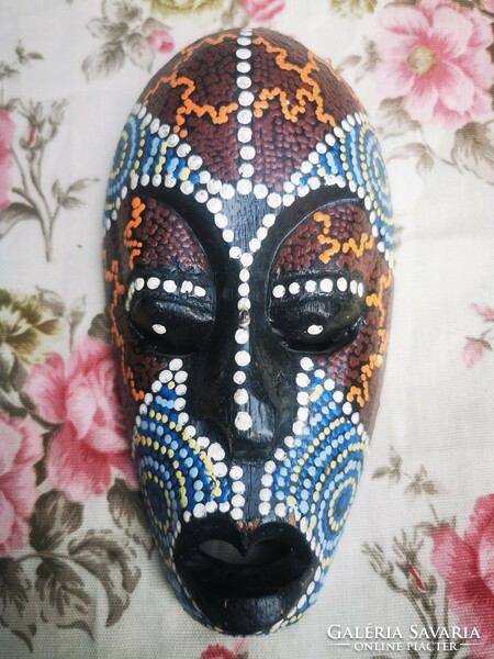 African painted wooden mask