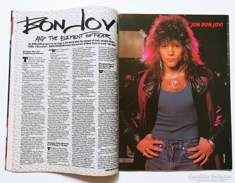 Kerrang magazin 85/4/18 Bon Jovi Fiona Deep Purple Mama's Boys Slayer Waysted Triumph Anthrax Kealy