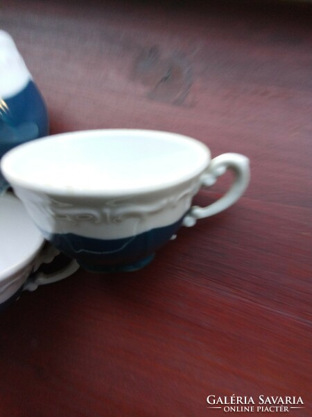 Zsolnay pompadour mocha cups (base glaze)