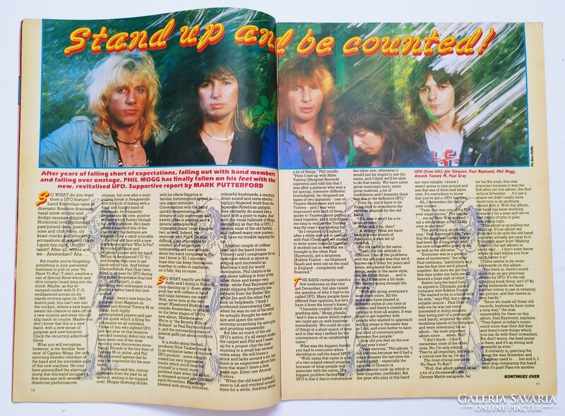Kerrang magazin 85/10/31 Aerosmith Sally Cato UFO Marino Band Exodus Joe Lynn Turner Plasmatics Blac