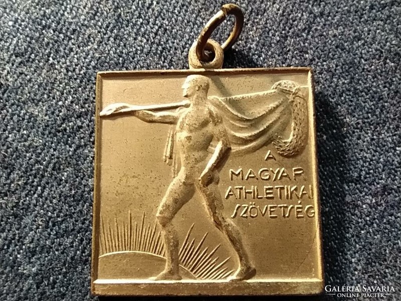A Magyar Atlétikai Szövetség egyoldalas bronz medál (id79286)