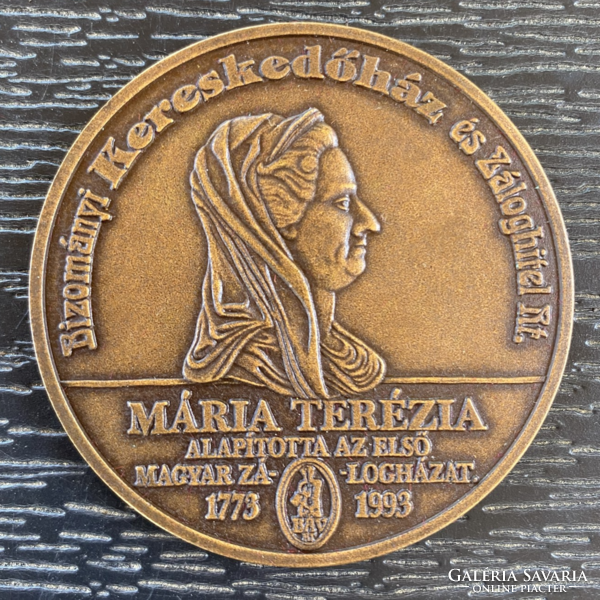 BÁV 220 év jubileumi bronz emlékérem 1993.