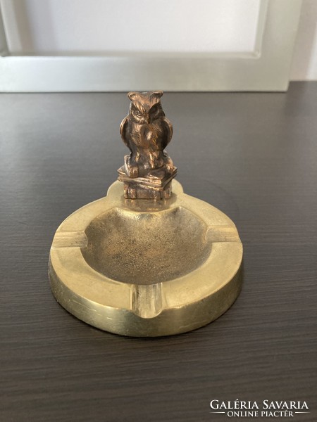 Owl copper/bronze ashtray, ashtray