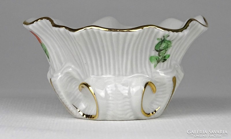 1O044 Herend porcelain ring holder with flower pattern