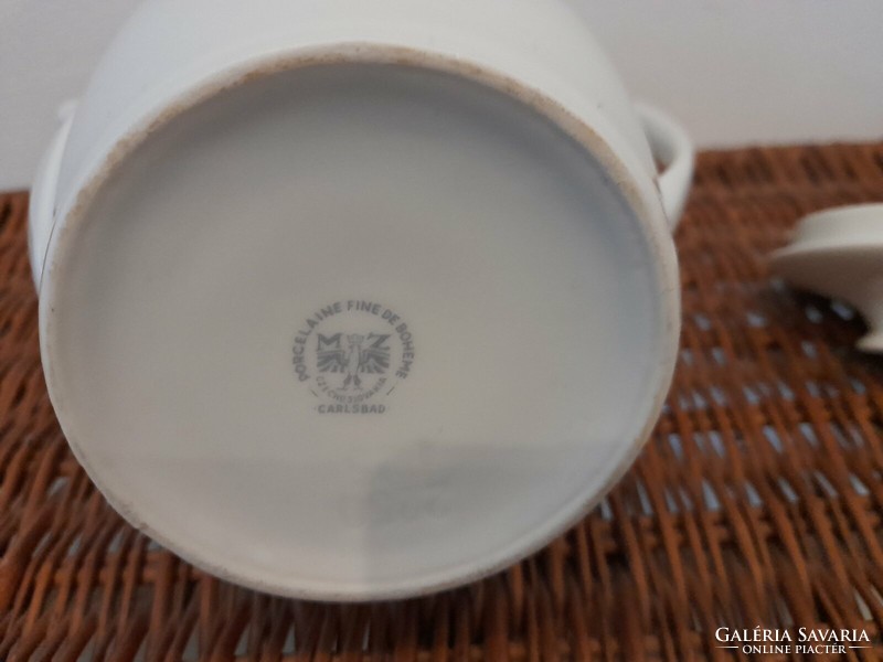 Porcelán teás kiöntő - bauhaus jelleggel / BOHEMIA