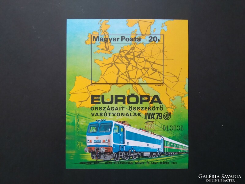 1979 Európa vasútjai blokk  vágott ** G3