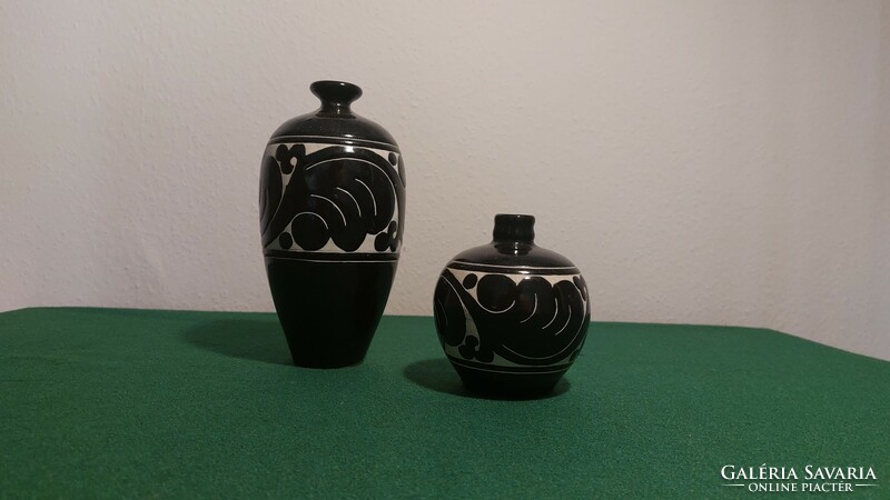 Painted ceramic vases