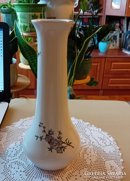 Aquincum, floral, tall porcelain vase, flawless