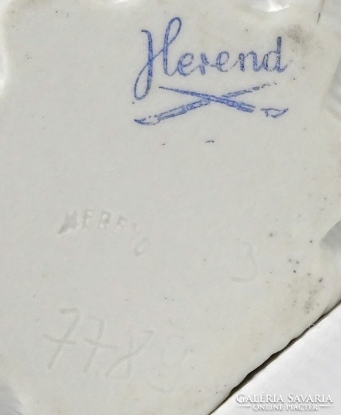 1O044 Virág mintás Herendi porcelán gyűrűtartó