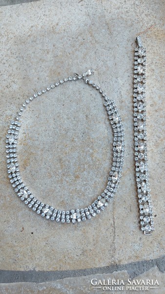 Vintage stone necklace and bracelet jewelry set cheap wedding design