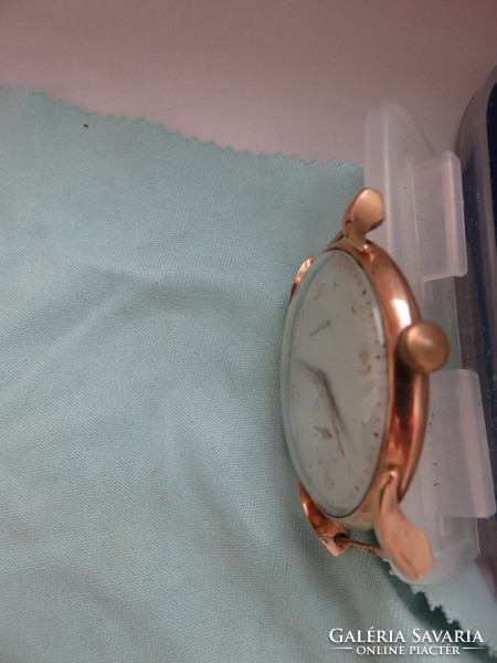 Antique, old Marvin women's gold wristwatch with second hand