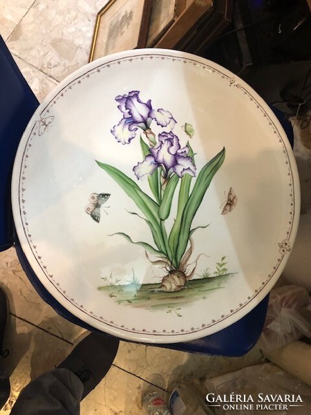 Huge ceramic wall plate by Subán Hajnalka, 50 cm in size.