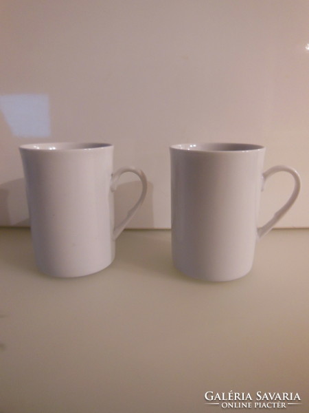Mug - 2 pcs - 2 dl - porcelain - snow white - shiny - German - flawless