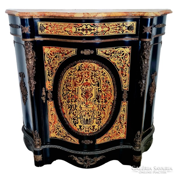 A738 beautiful boulle-style chest of drawers