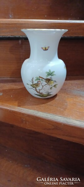 Herendi porcelán váza, hibátlan, 16 cm-es, ajándéknak.Rotchild mintás