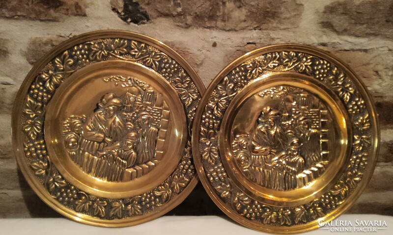 Brass decorative plates 2 pcs