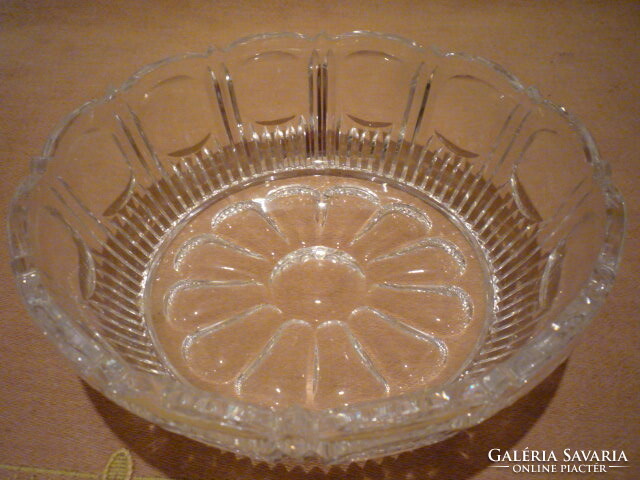 Metal tray with base, with glass insert