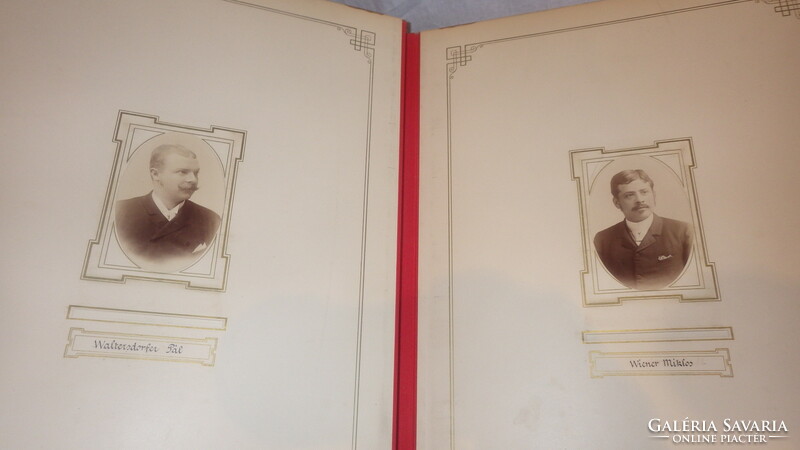 Thallmayer és Seitz cég emlékkönyv a dolgozóktól 27 db fotóval 1889-ből