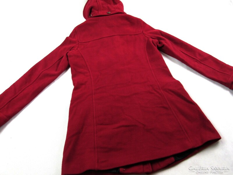 Original tommy hilfiger (xs) elegant cherry red fabric jacket for women