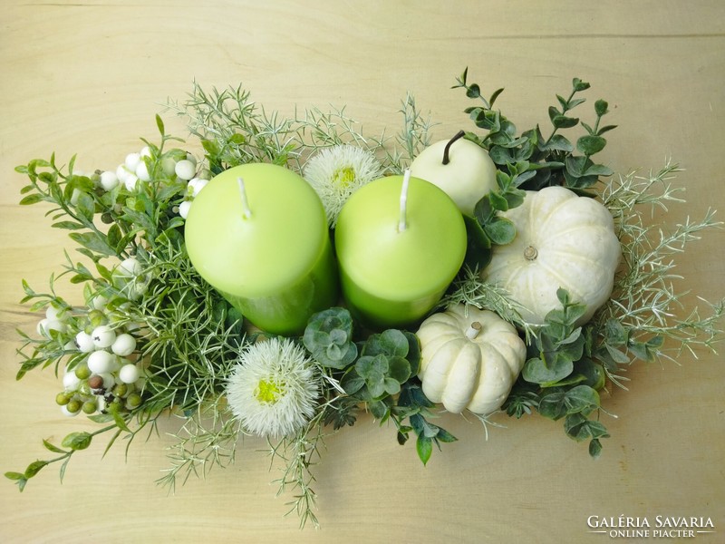 Autumn apartment decoration, table decorations, with candles