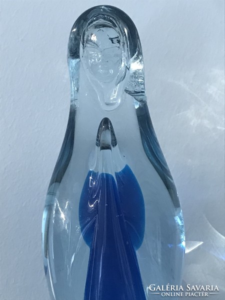 Murano glass with madonna sommerso technique, 28 cm high