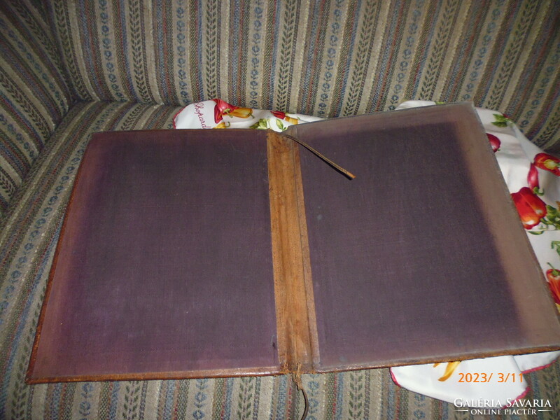Antique leather book cover ...