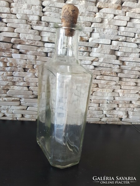 Antik  19 cm magas italos üveg, gyógyszeres 0.5 l es