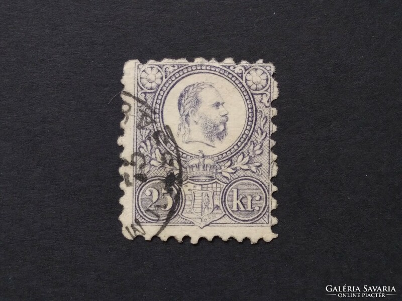 1871 Copper print, 25 kr. Paper thinning g3