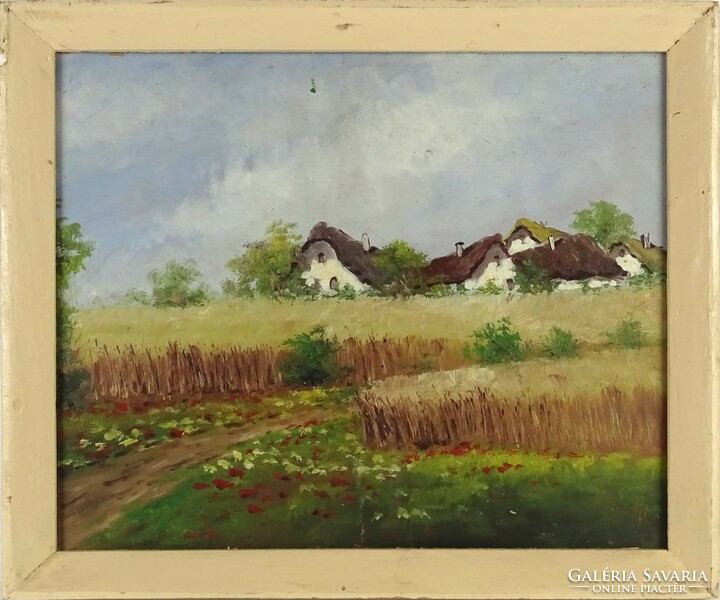 1O094 xx. Century painter: farmstead with poppies