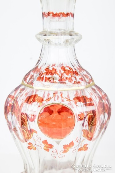 Biedermeier üveg kiöntő XIX. sz közepe - 5521