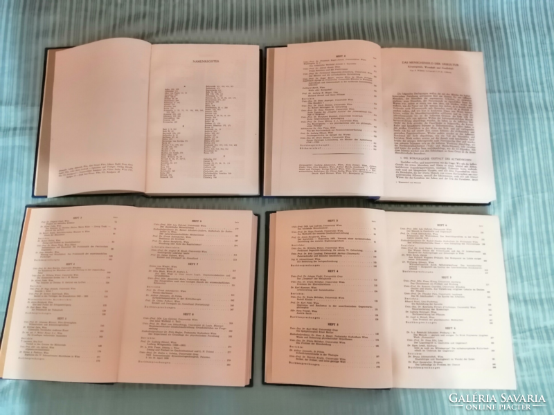 Tudomány és világnézet, antik, régi, német nyelvű könyv, album, 4 kötet,1948,1949,1951.1952