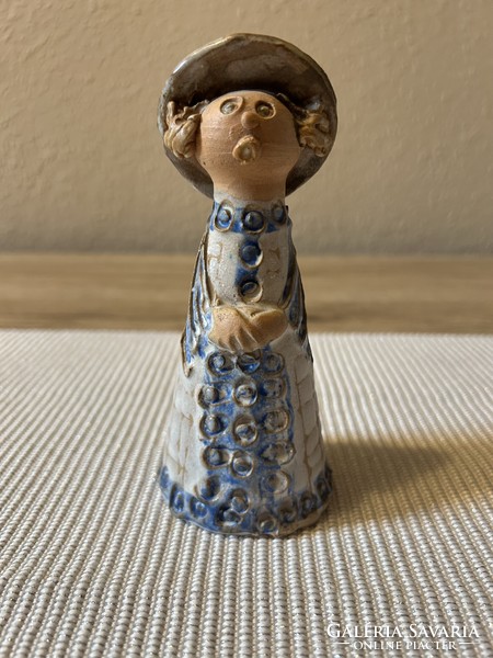 Little pink Ilona ceramic lady with a hat